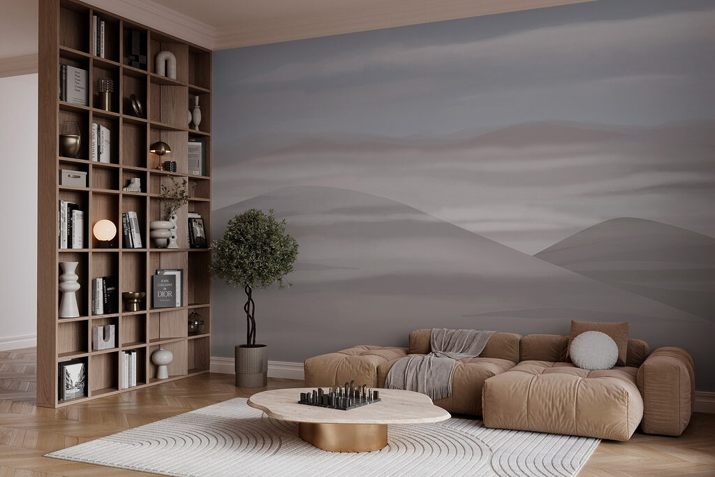 Landscape with hills and clouds Landscape with hills and clouds