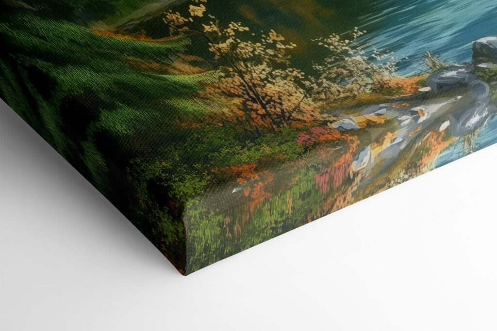 Boat on a lake surrounded by mountains Boat on a lake surrounded by mountains