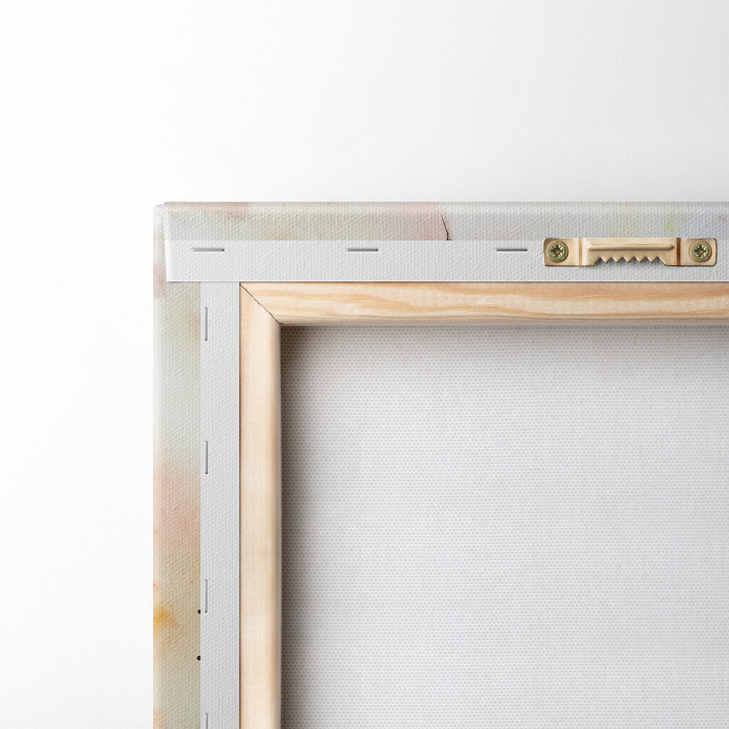 Painting of flowers on a white surface