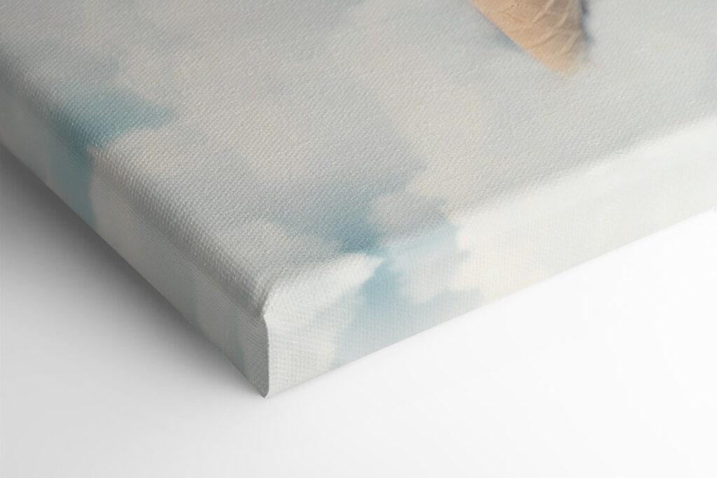 Pink ice cream cone in the clouds