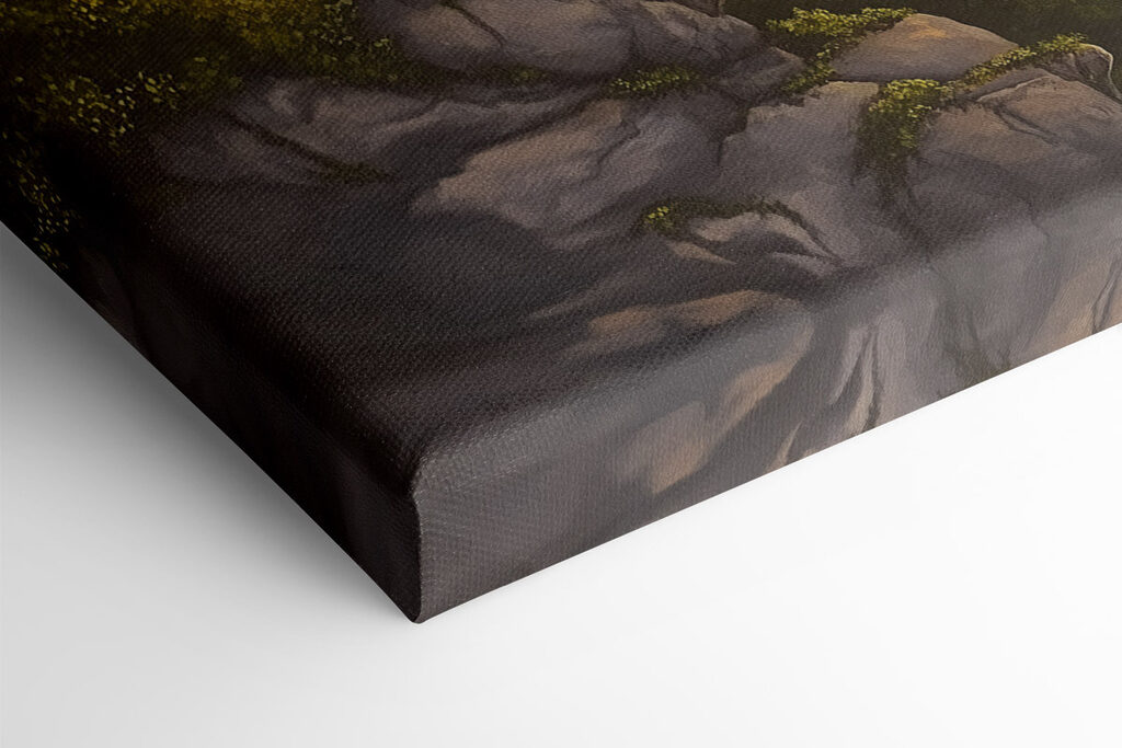 Painting of mountains and clouds Painting of mountains and clouds