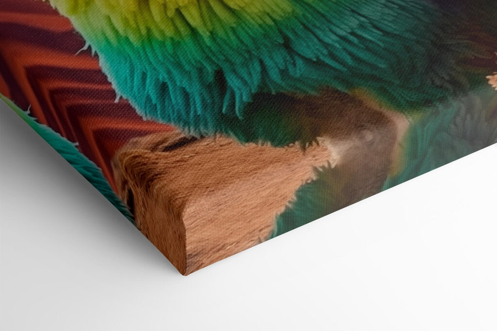 Two llamas with rainbow colored hair