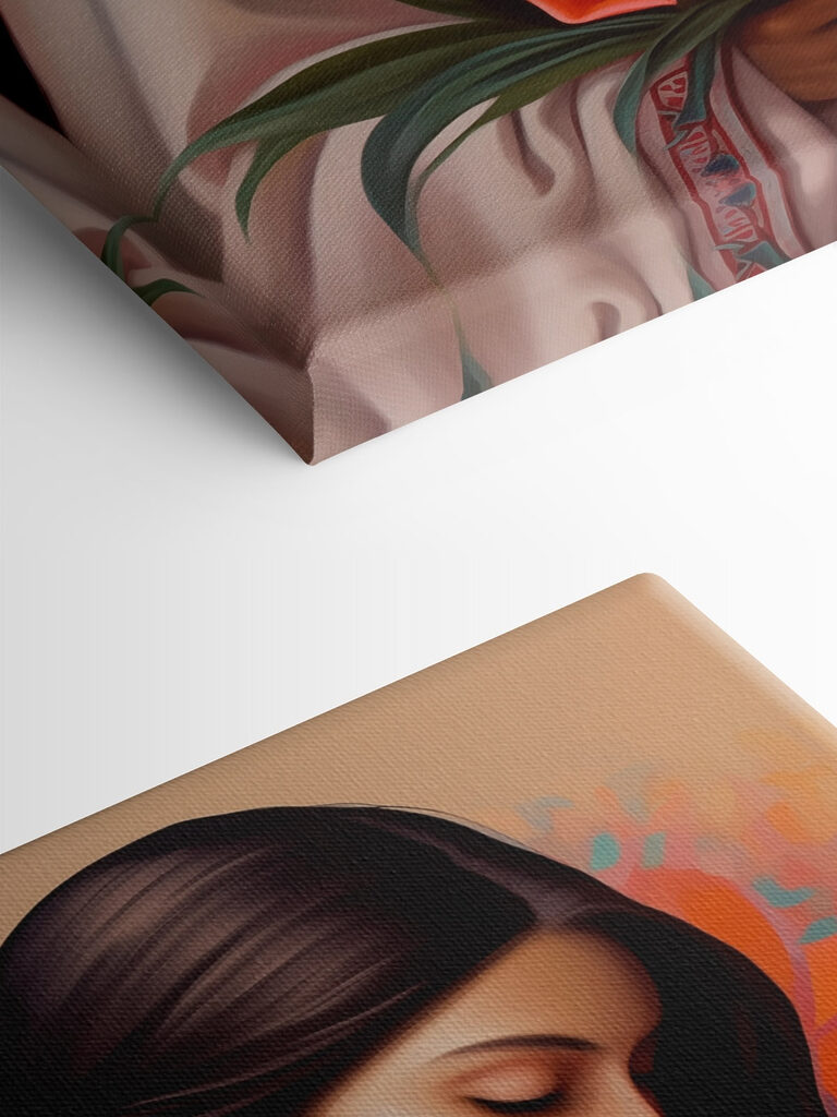 Woman holding flowers