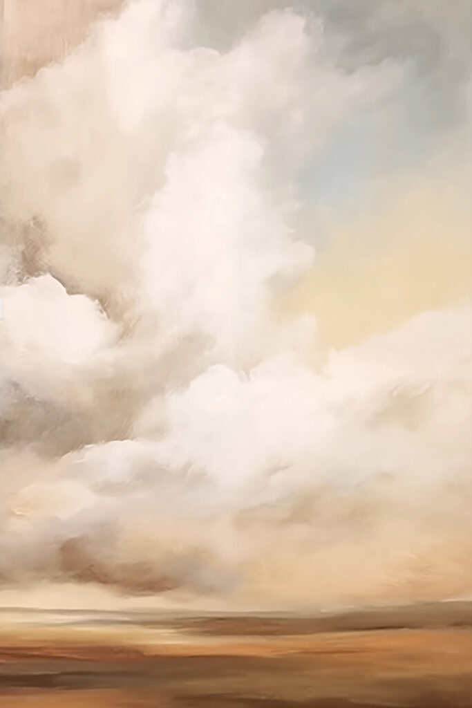 Serene clouds over tranquil landscape