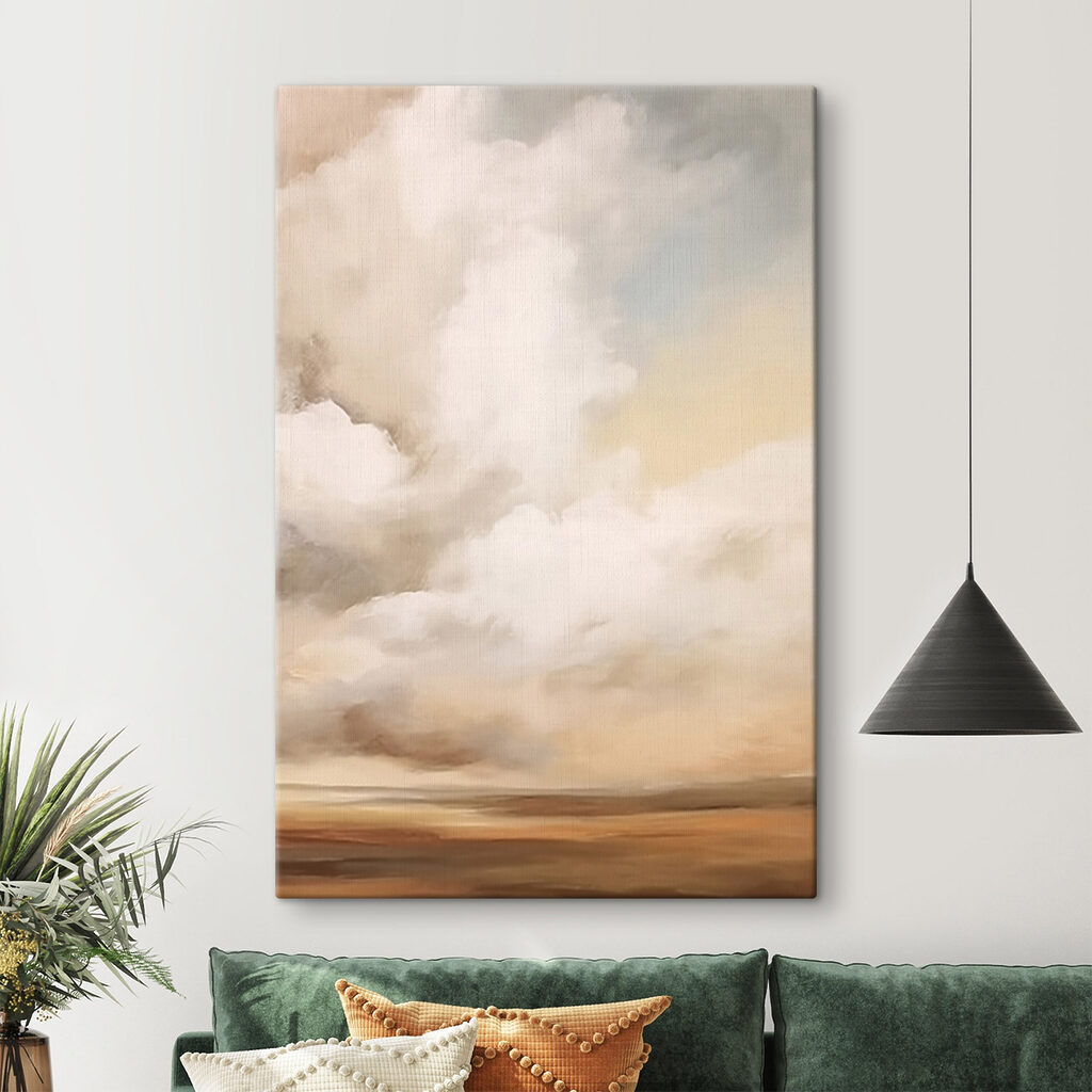 Serene clouds over tranquil landscape