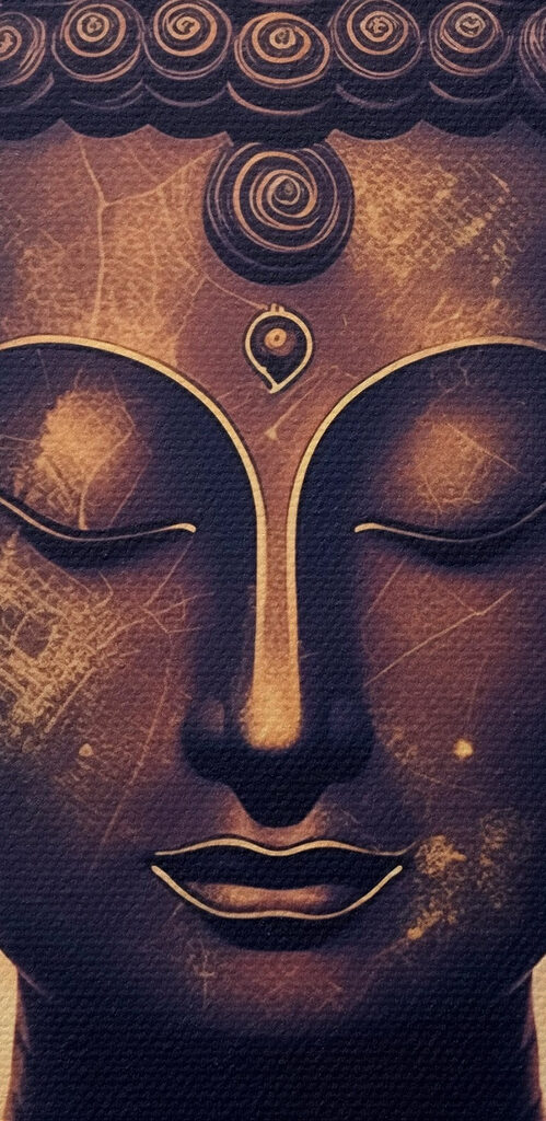 Meditation and peace in dark hues