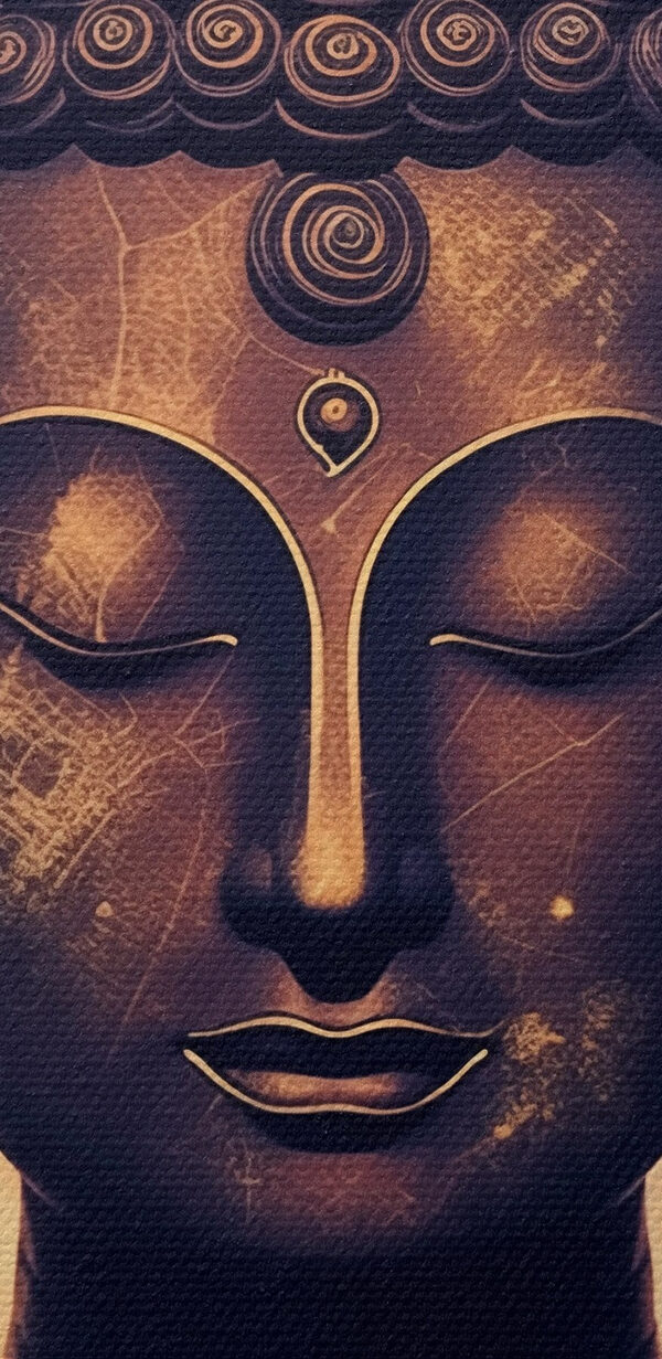 Meditation and peace in dark hues