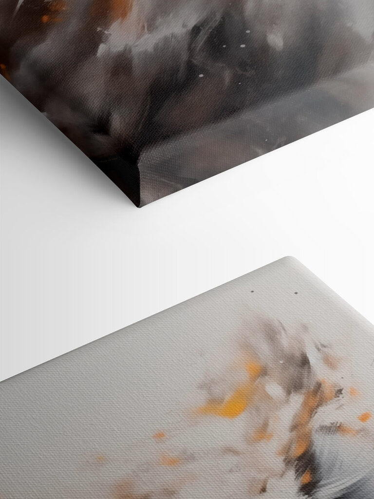 An owl with yellow eyes