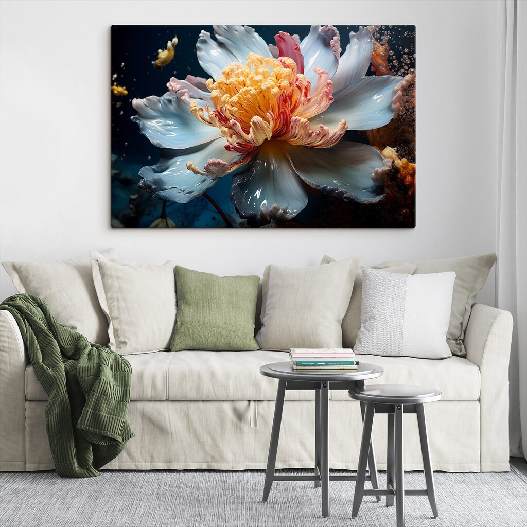 Delicate flower in vibrant colors