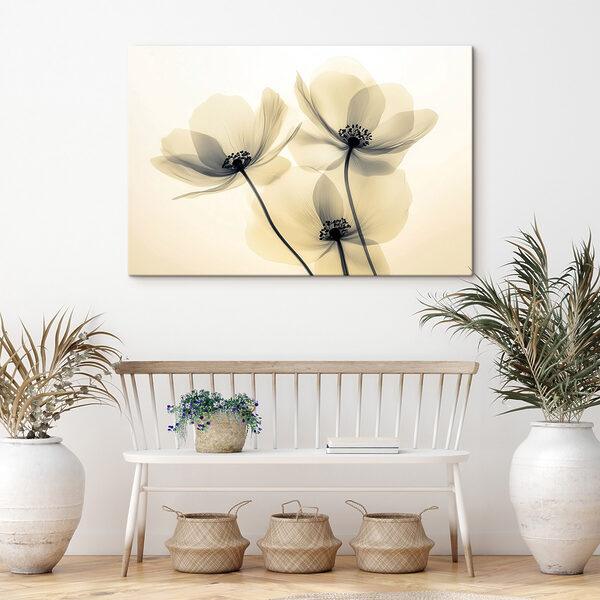 Group of flowers with black dots Group of flowers with black dots