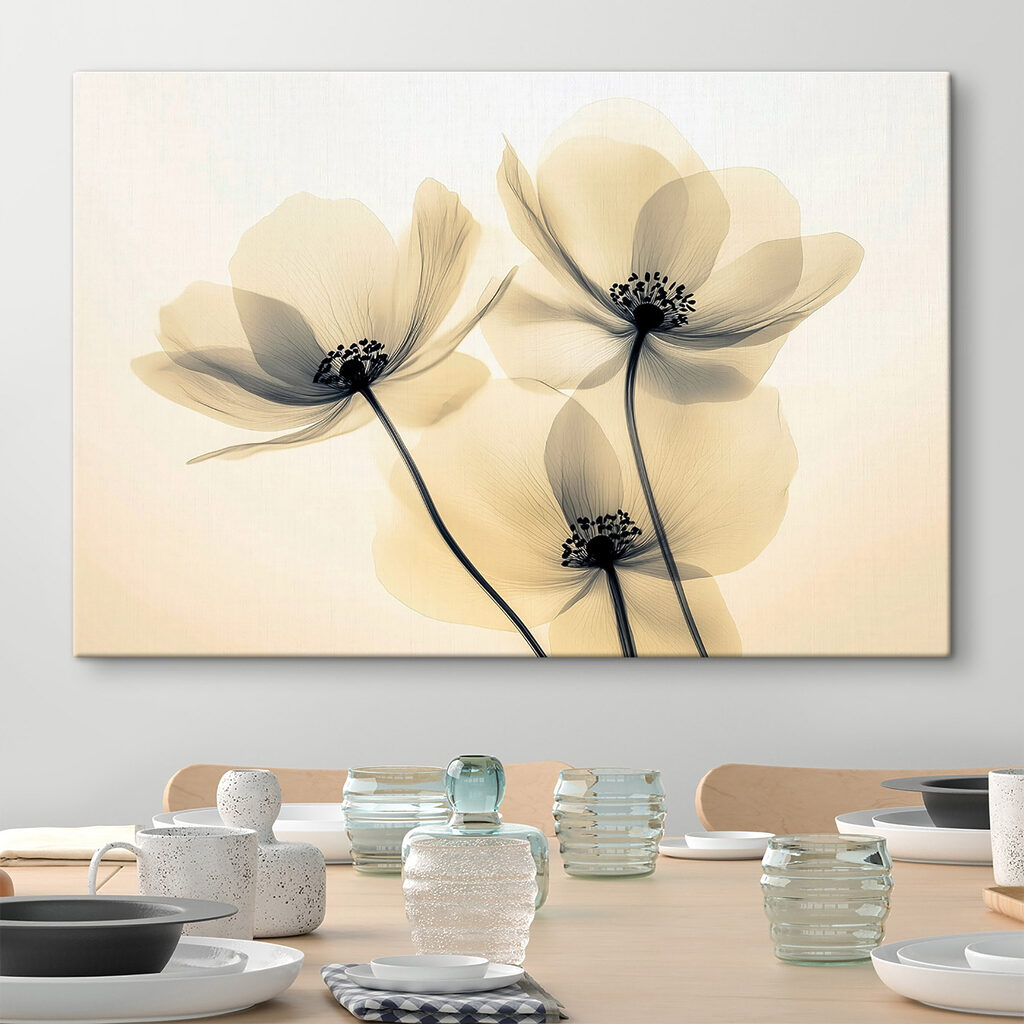 Group of flowers with black dots Group of flowers with black dots