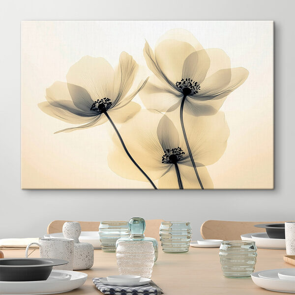 Group of flowers with black dots Group of flowers with black dots