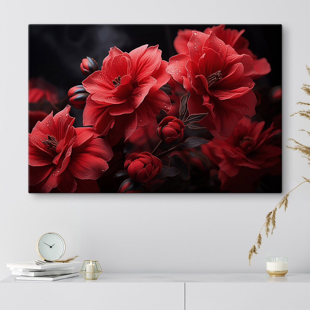 Group of red flowers