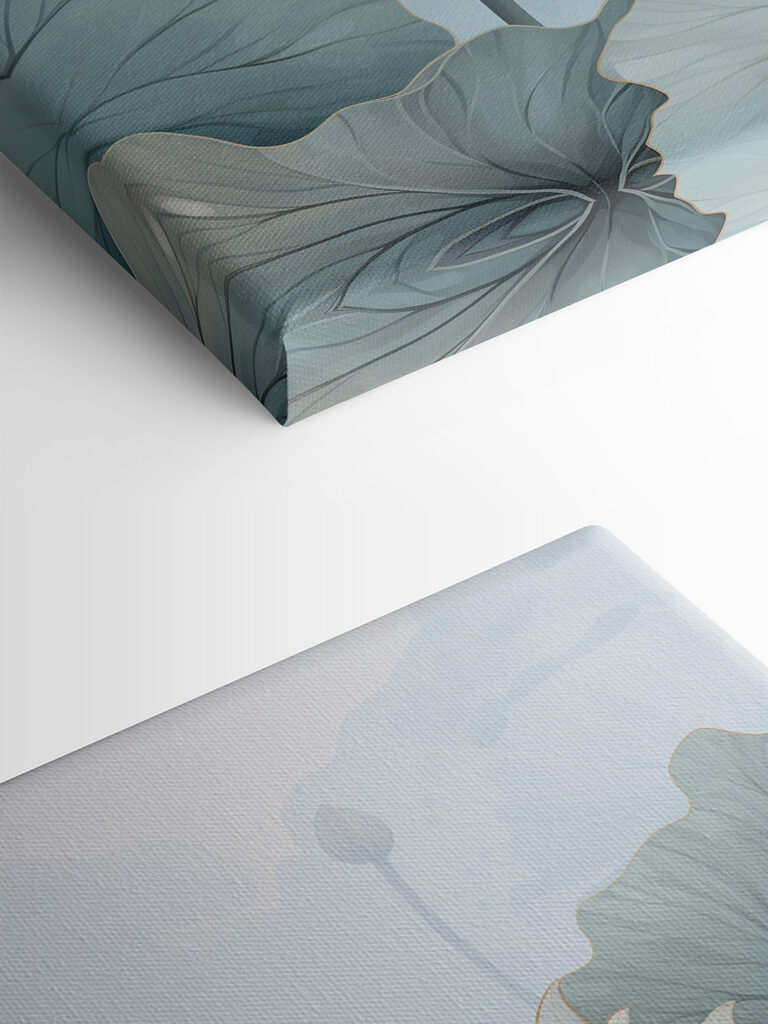 White flower with green leaves