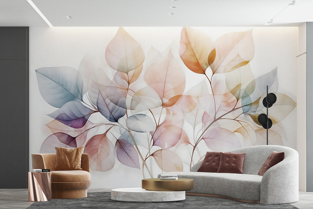 Delicate leaves in soft hues Delicate leaves in soft hues