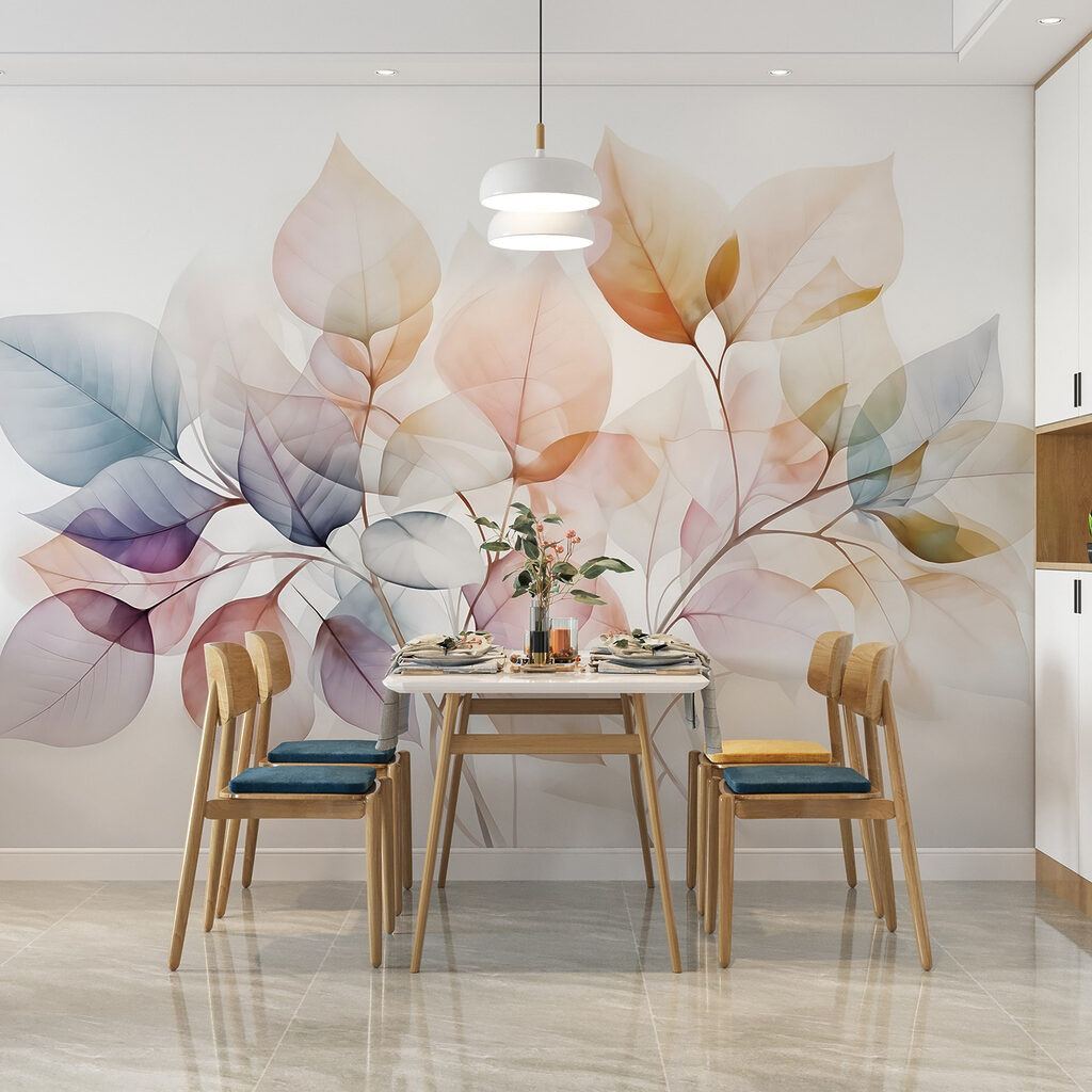 Delicate leaves in soft hues Delicate leaves in soft hues