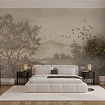 Fotótapéta Tájkép fákkal és folyóval