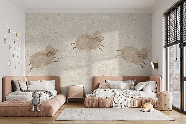 Group of sheep on a white background Group of sheep on a white background