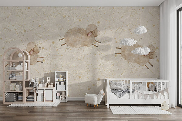 Group of sheep on a white background Group of sheep on a white background