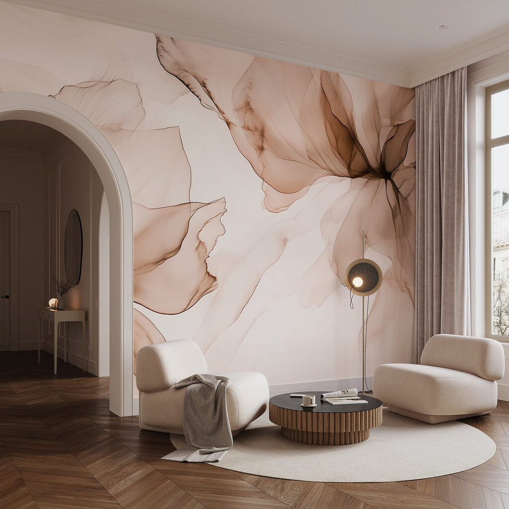 Delicate floral abstract design