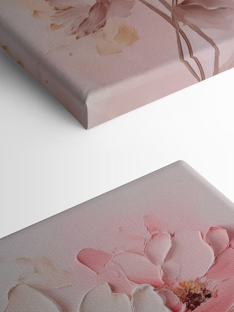 Painting of flowers on a wall