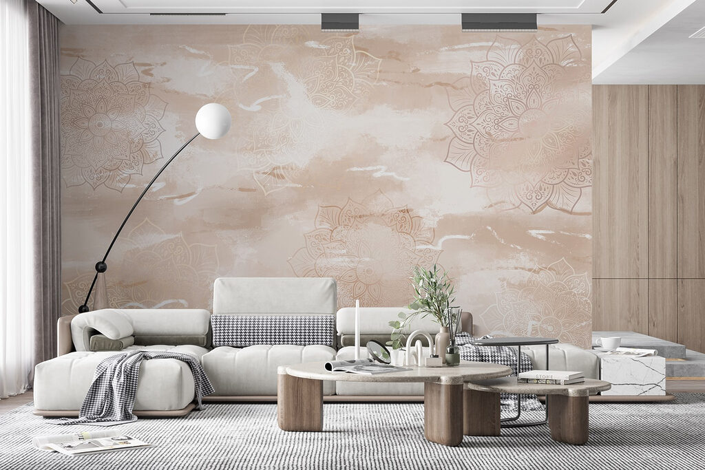 Pattern of flowers on a surface Pattern of flowers on a surface