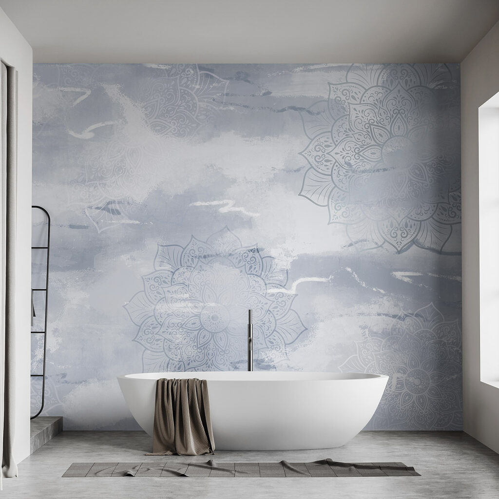 Grey and white background with white and grey patterns