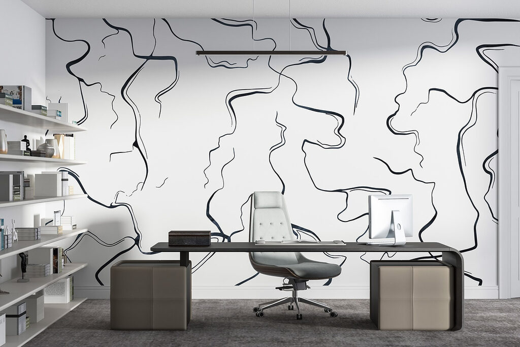 Black and white image of lines