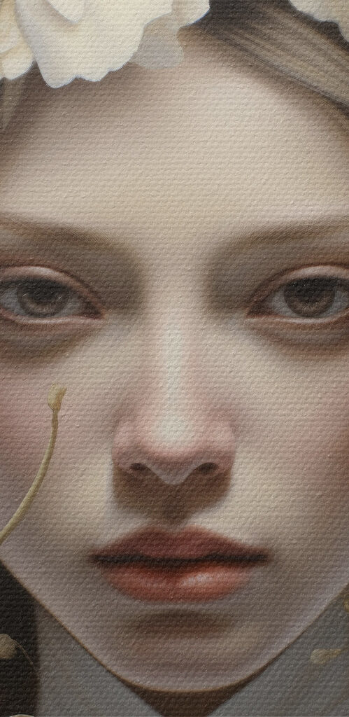 Woman with flowers in her hair