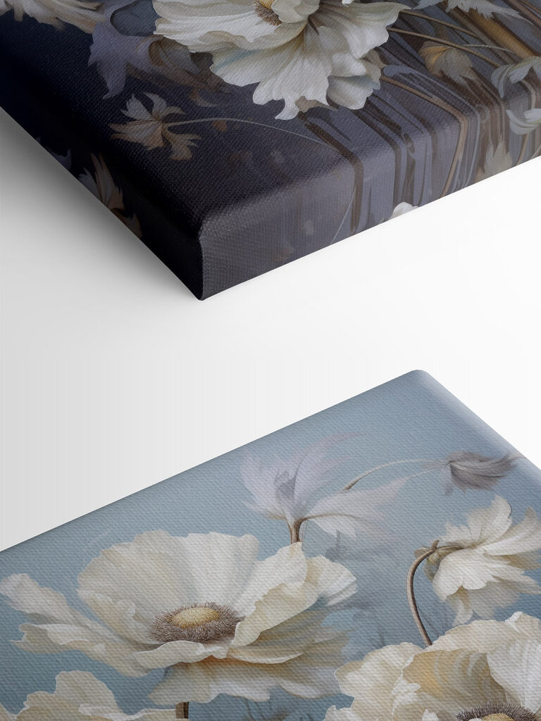 Painting of white flowers