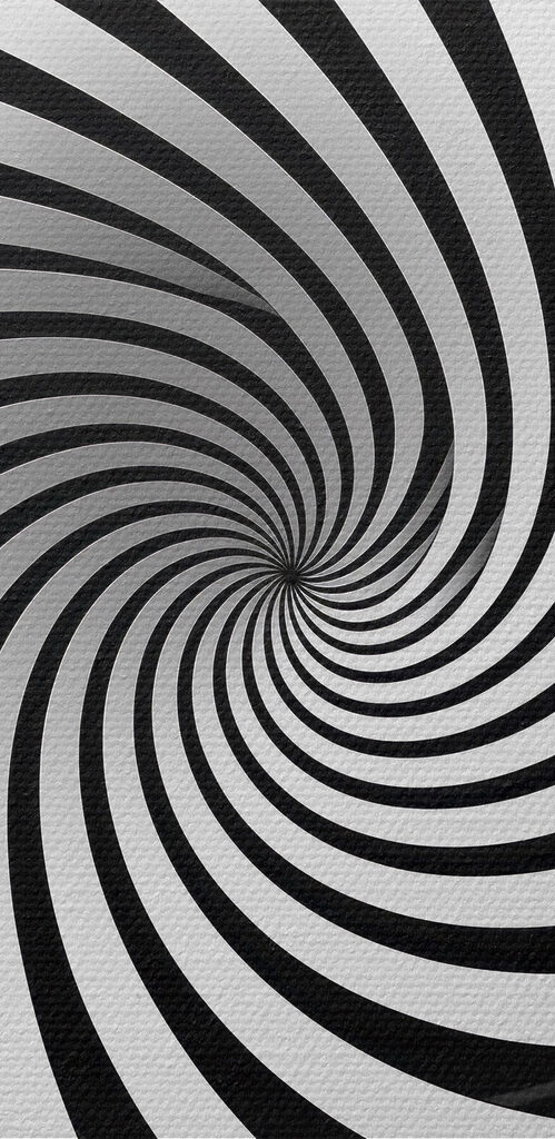 Black and white swirly object