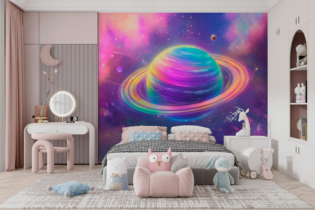 Colorful planet in space