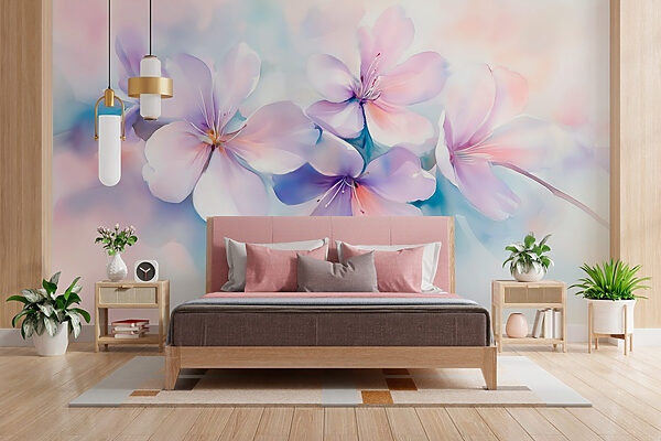 Fotótapéta Fotótapéta Lila virágok csoportja (Cikkszám: w03450)