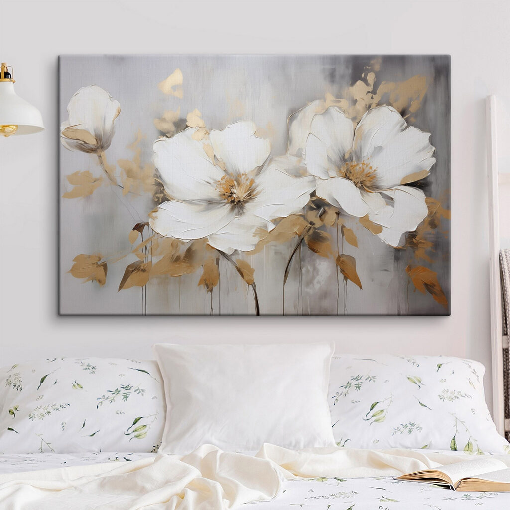 Painting of white flowers
