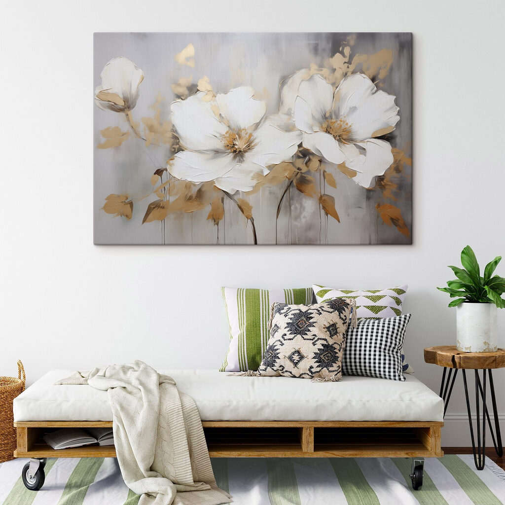 Painting of white flowers