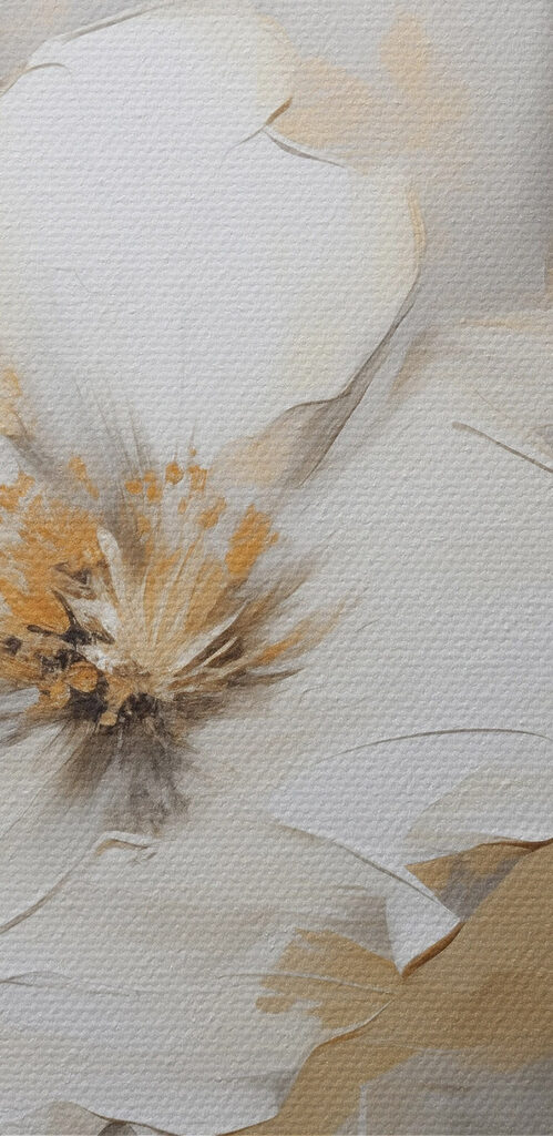Painting of white flowers