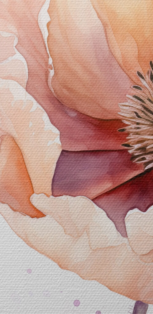 Watercolor painting of a flower Watercolor painting of a flower