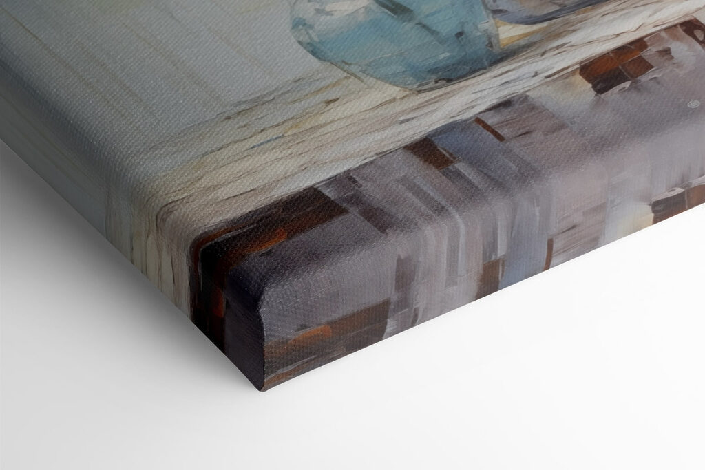 Painting of flowers in vases