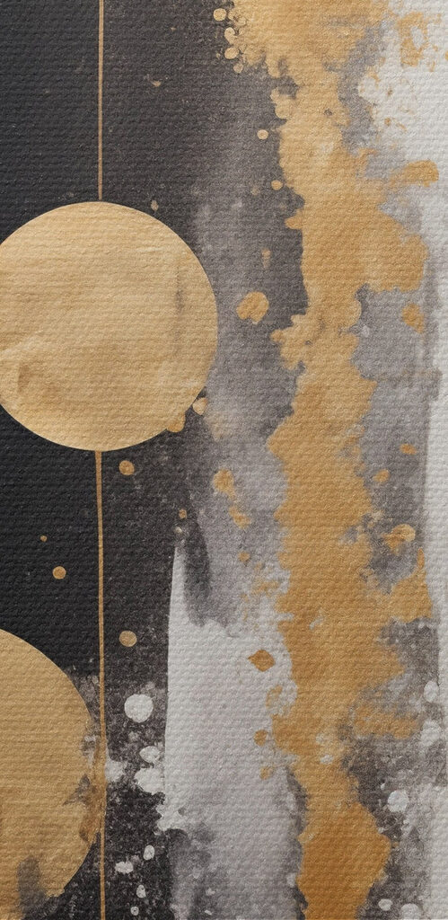 Painting of circles and lines