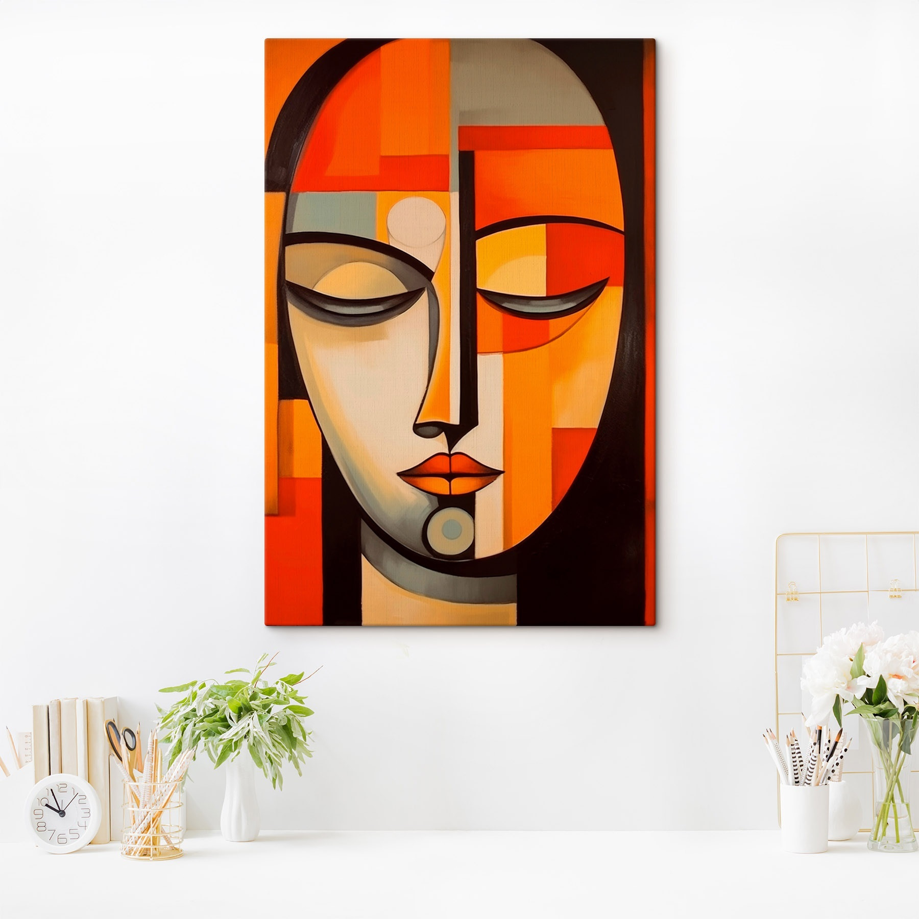 Painting of a woman's face