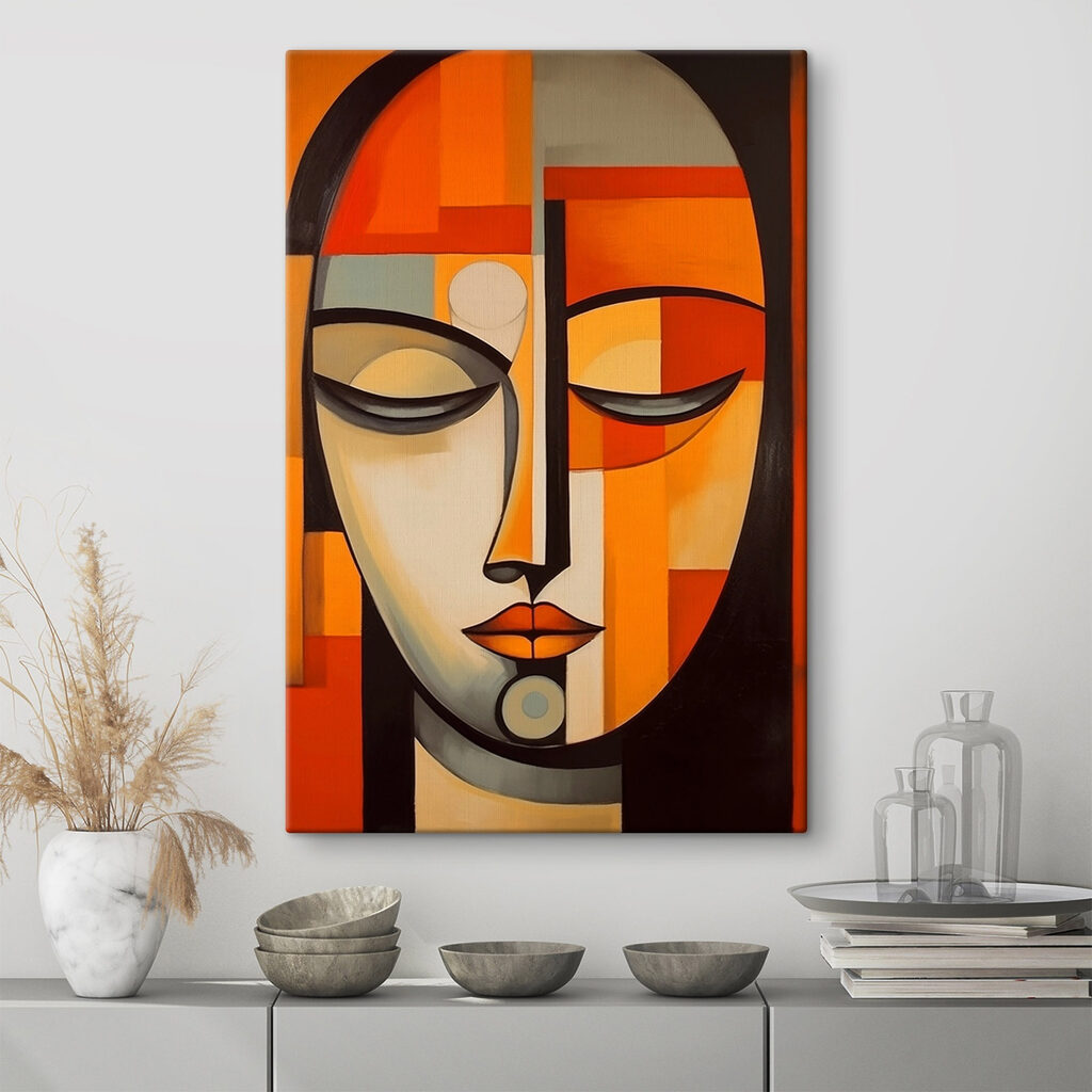 Painting of a woman's face