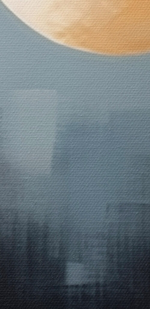 Painting of a moon in the sky Painting of a moon in the sky