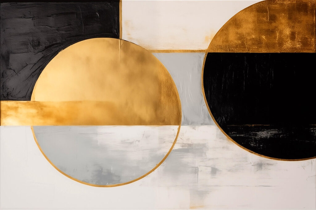 Abstract circles in contrasting colors Abstract circles in contrasting colors