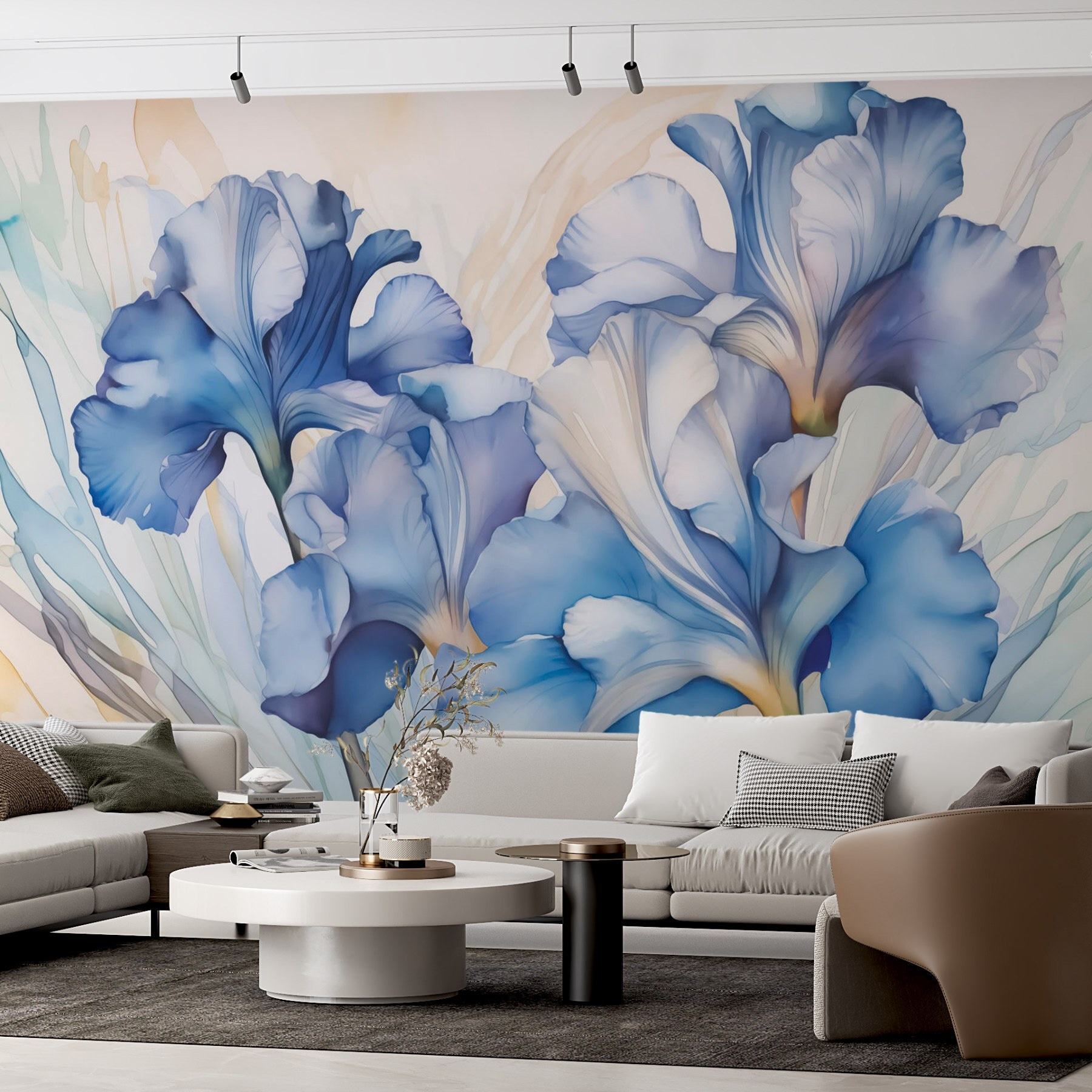 Delicate blues and whites intertwine beautifully Delicate blues and whites intertwine beautifully