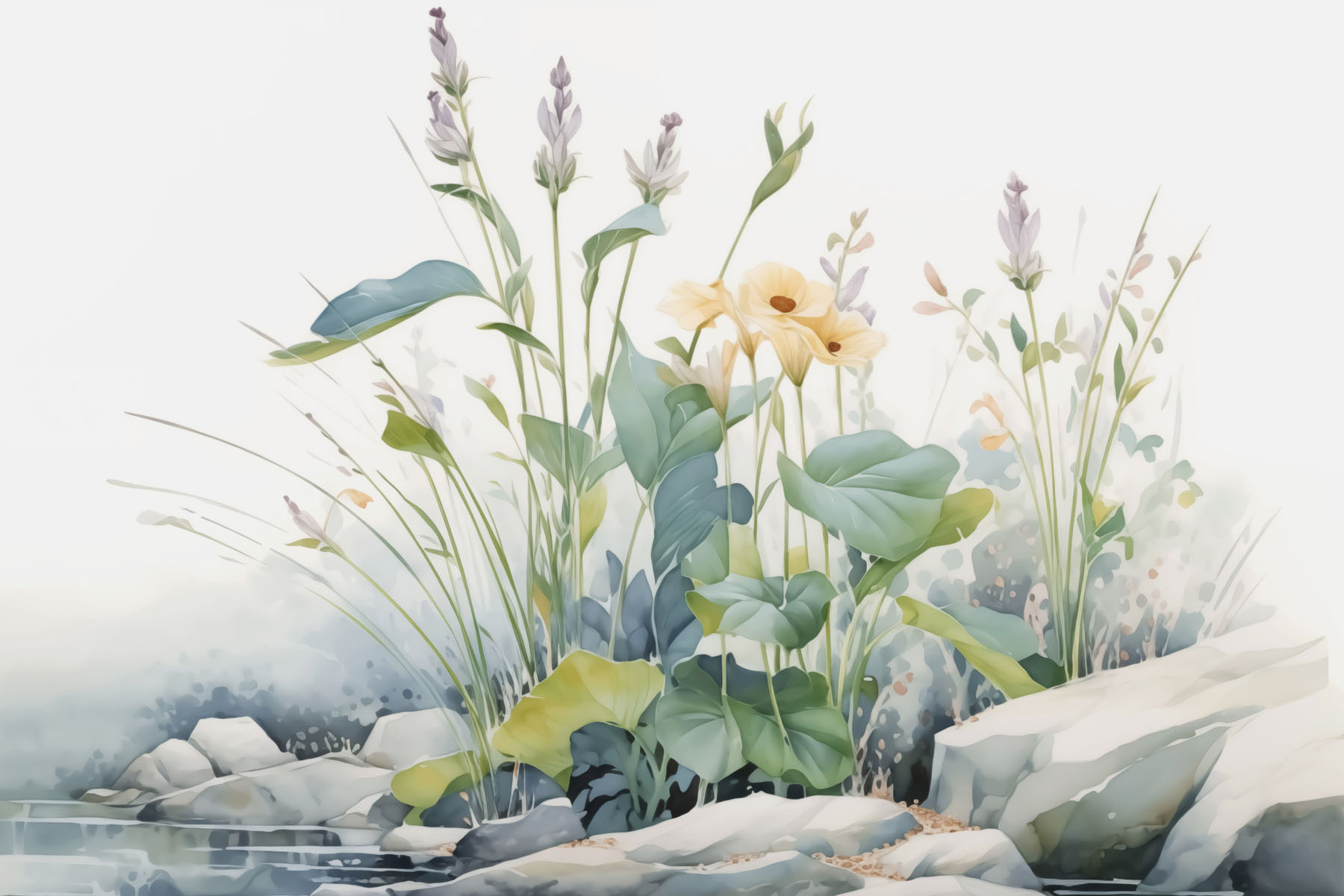 Painting of flowers and plants Painting of flowers and plants