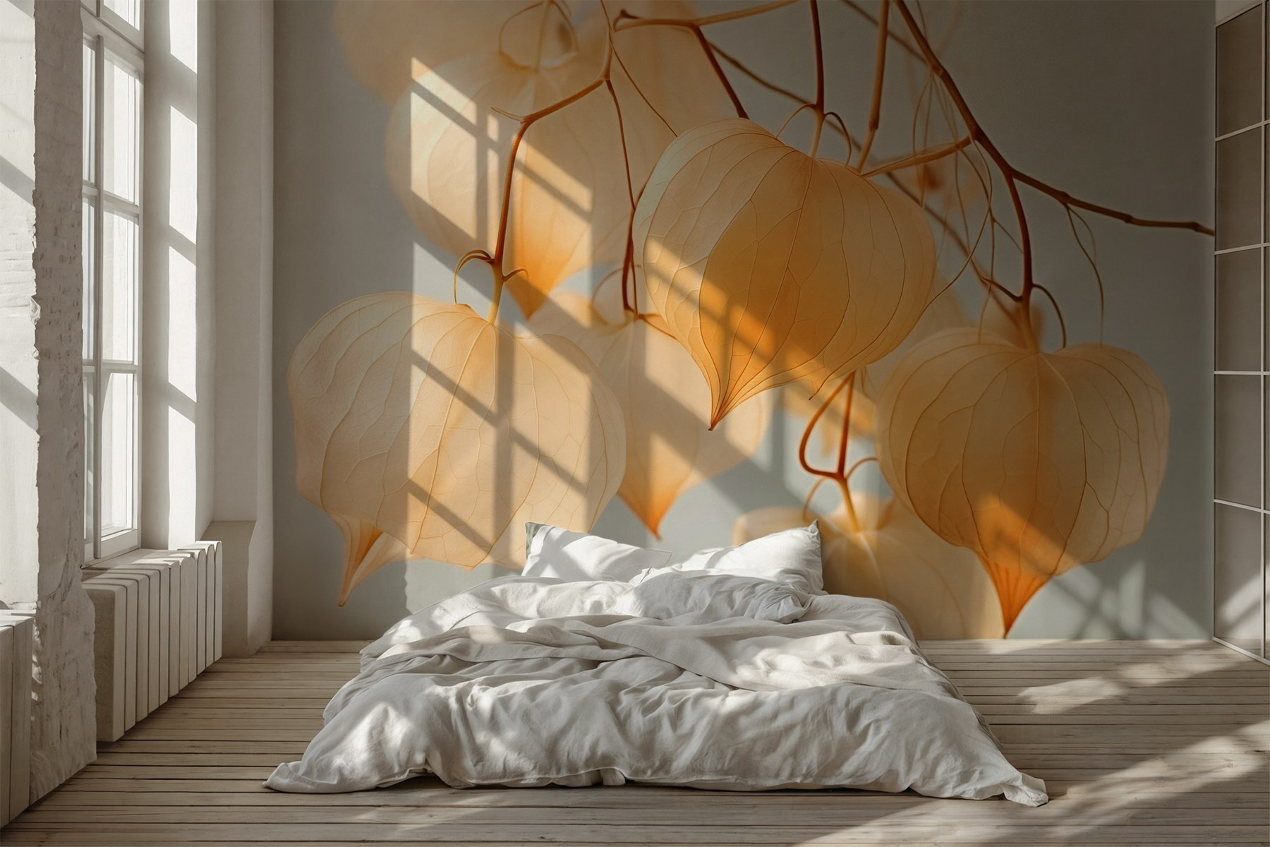 Delicate lanterns in soft hues