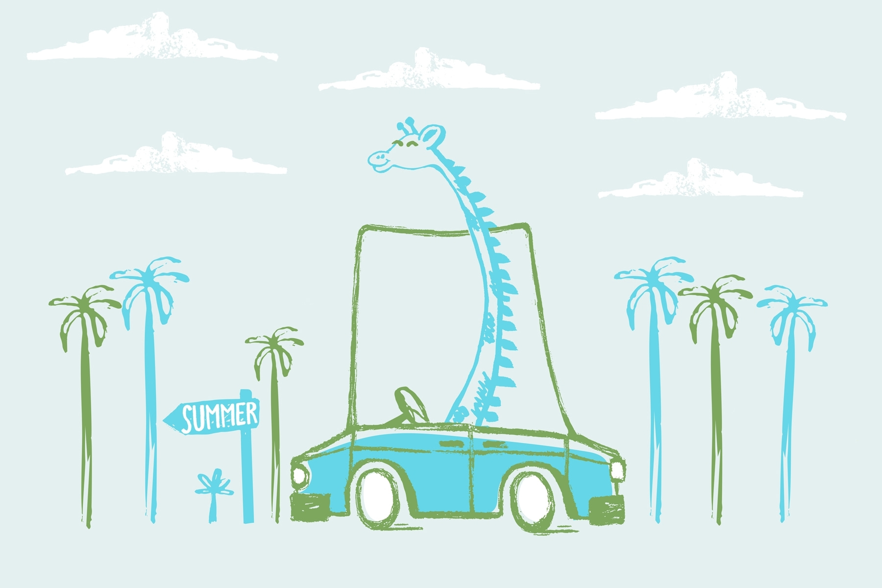 Giraffe in a car Giraffe in a car