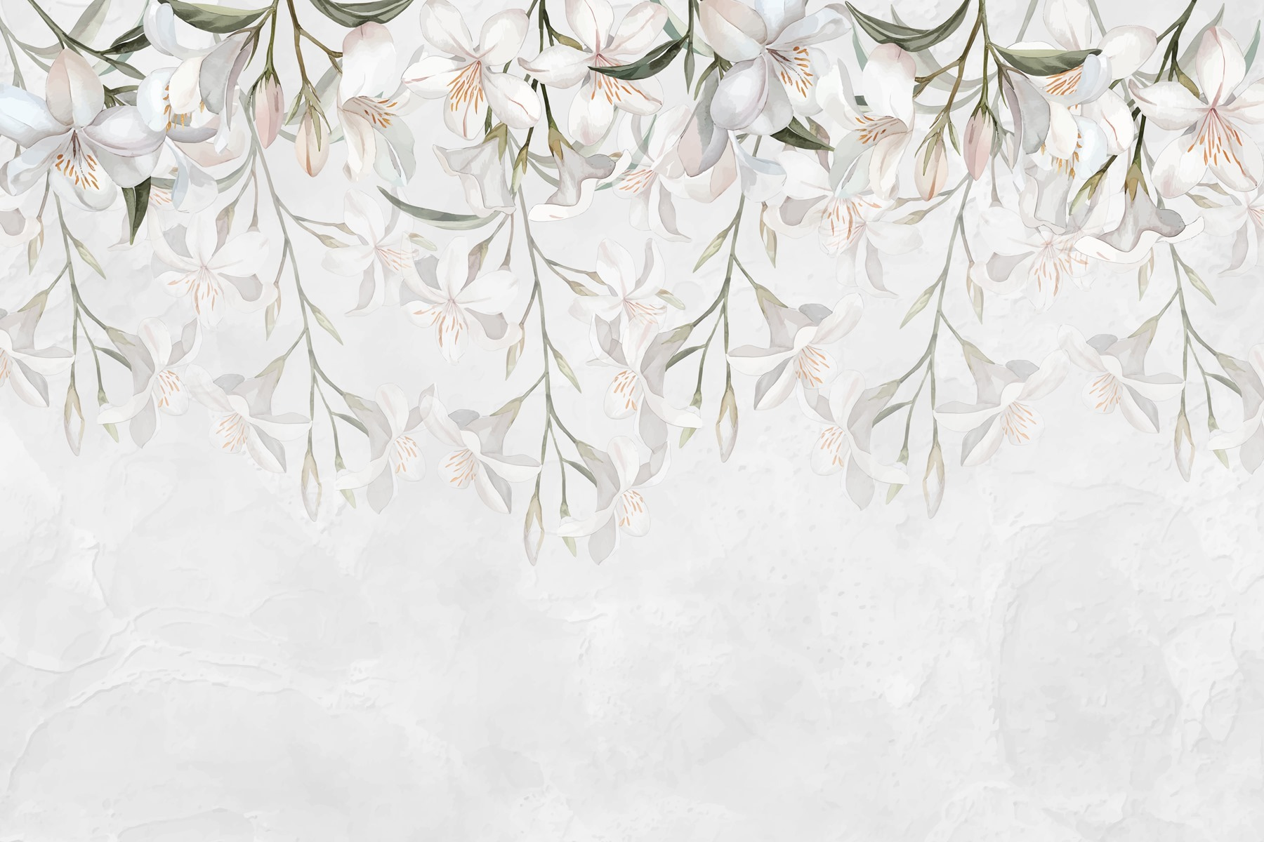 White flowers on a white background