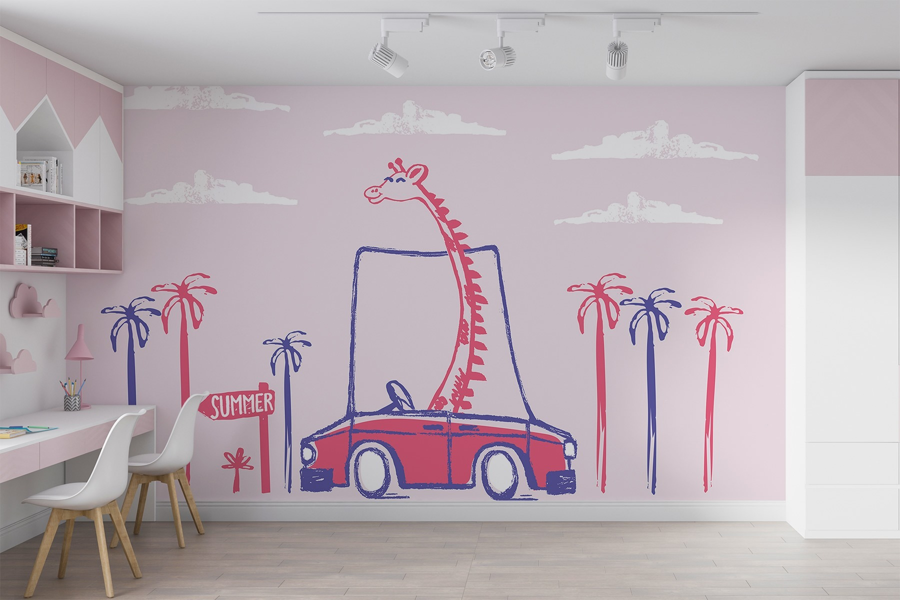 Giraffe in a car Giraffe in a car