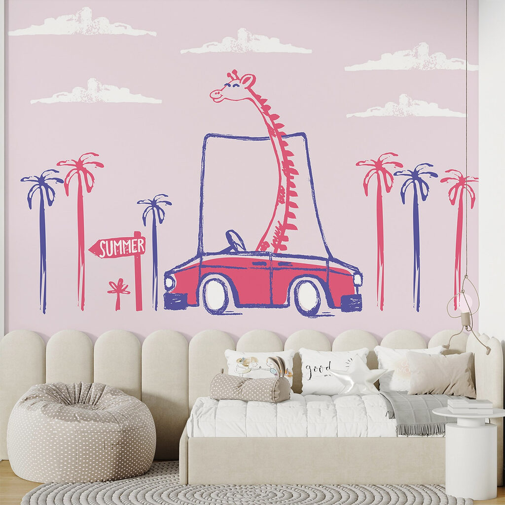 Giraffe in a car Giraffe in a car